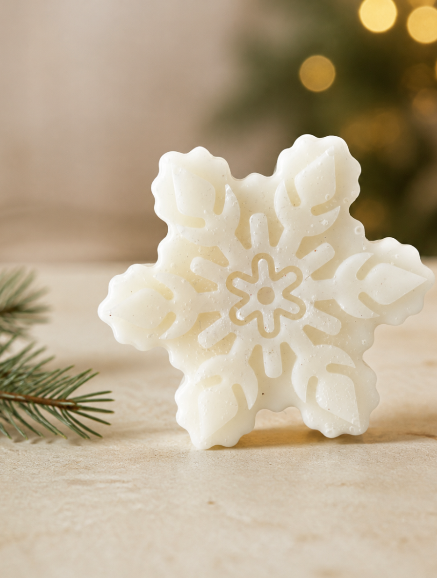 Snowflake Candle, White, 50g