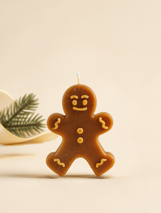 Gingerbread Man Candle, Brown, 45g