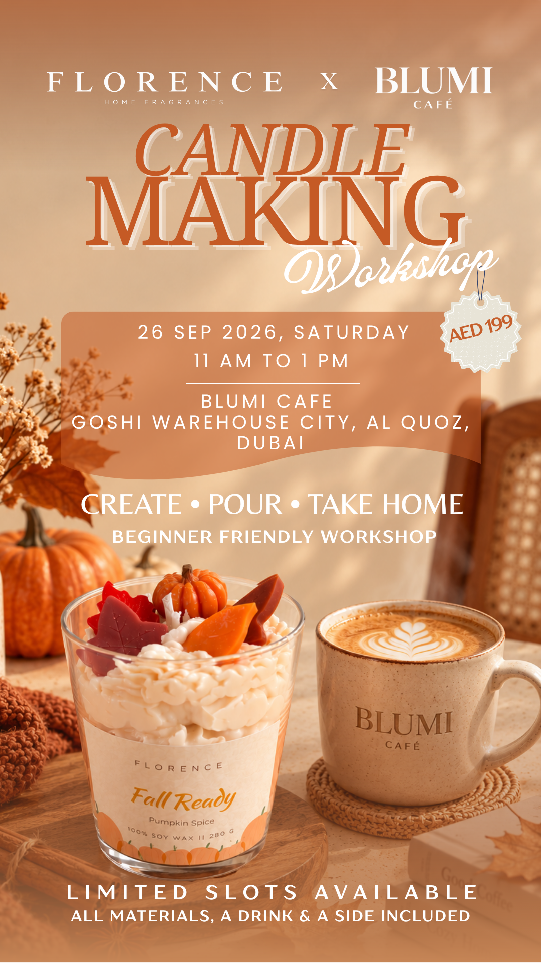 Candle Workshop -Blumi Cafe- AED 199