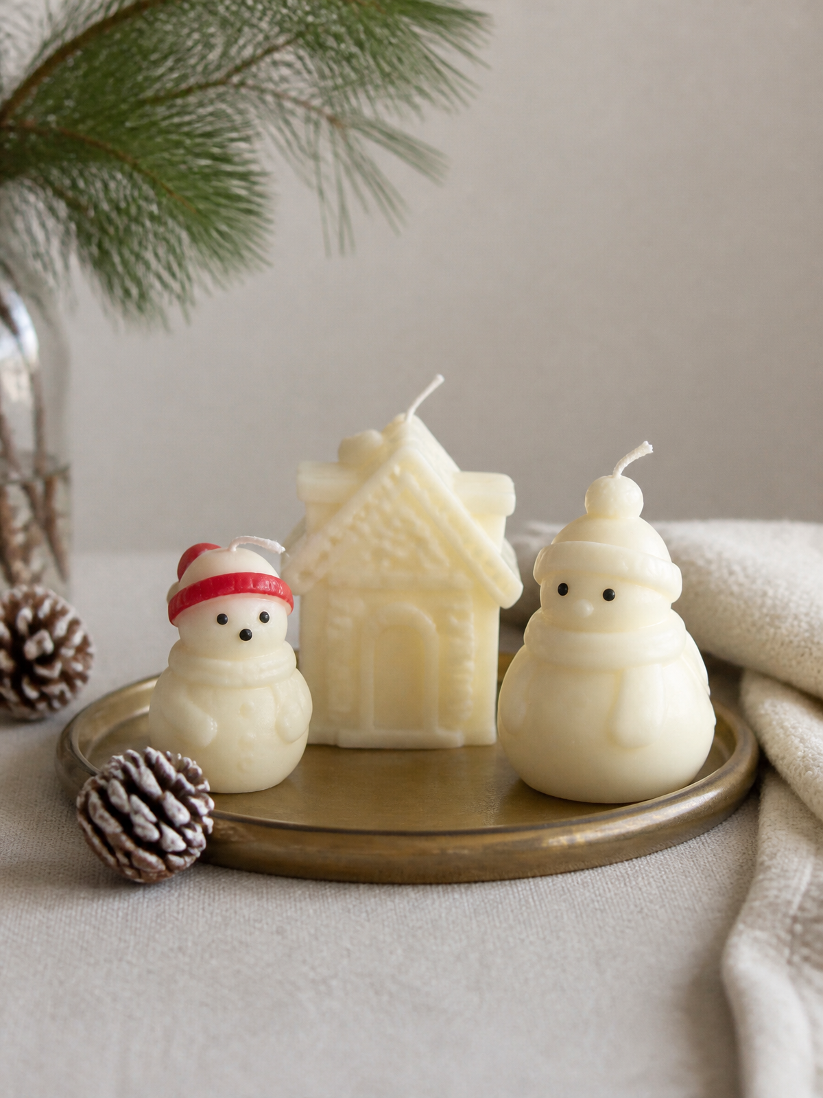 Christmas Village Candle Gift Set, Pack of 3