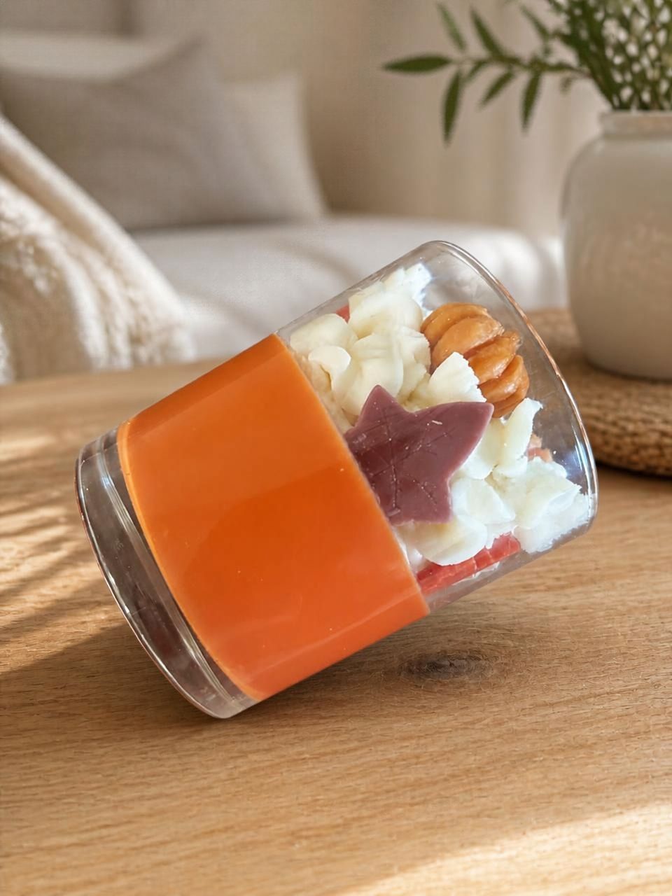 Pumpkin Spice Candles,, 280gm, Oramge