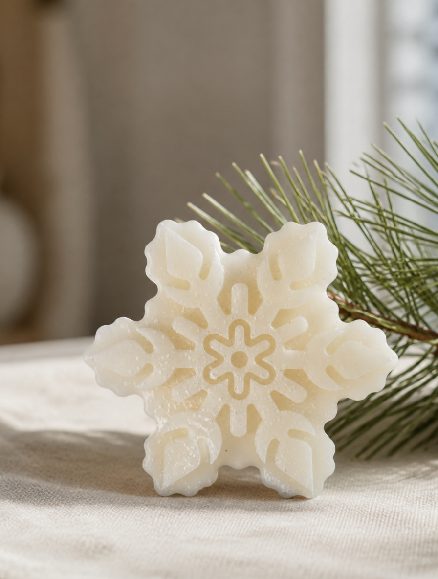 Snowflake Candle, White, 50g