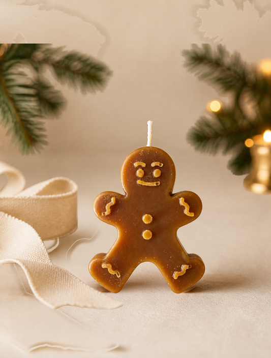 Gingerbread Man Candle, Brown, 45g