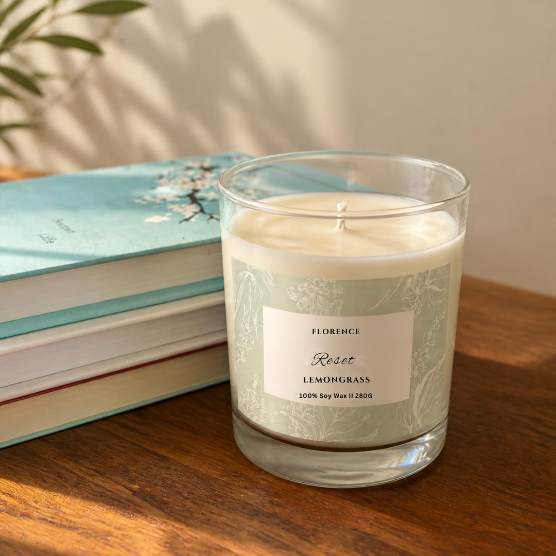 Reset Lemongrass Scented Candle – 280g