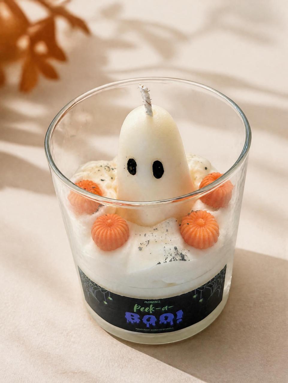 Halloween Peek-A-Boo Soy Wax Candle, 280g, White