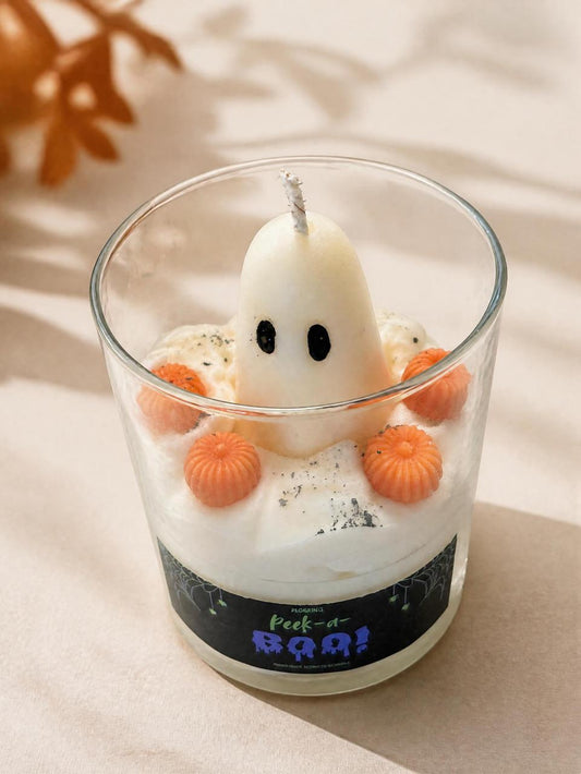 Halloween Peek-A-Boo Soy Wax Candle, 280g, White